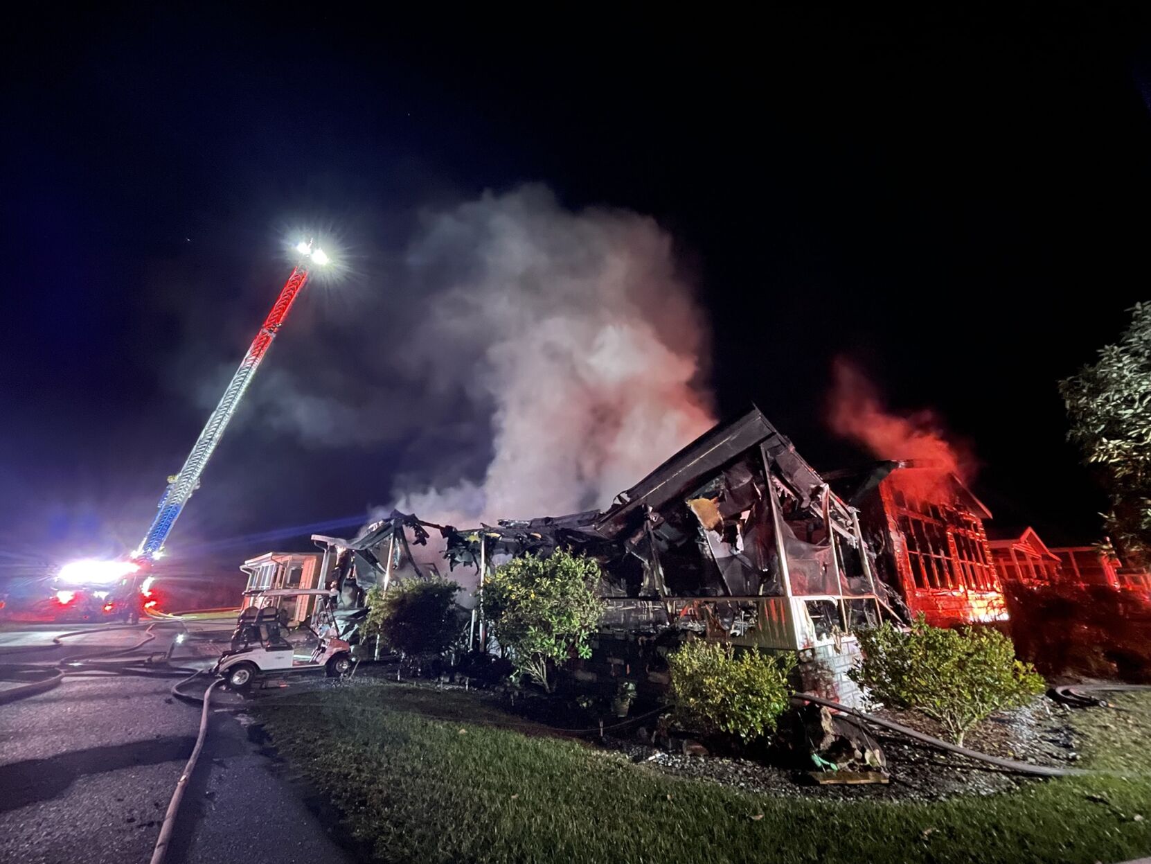 A man died early Monday morning in a house fire in Lutz